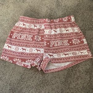 Pink | Snowflake Boxer Pajama Shorts